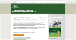 Desktop Screenshot of bildungsmarketing.biz